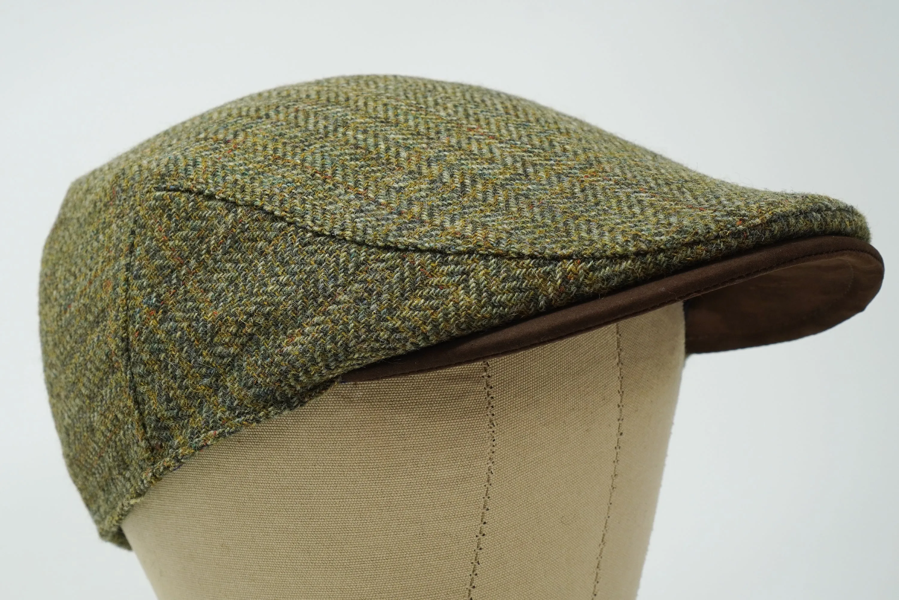 The Sloan - Irish Tweed with Leather Peak Cap