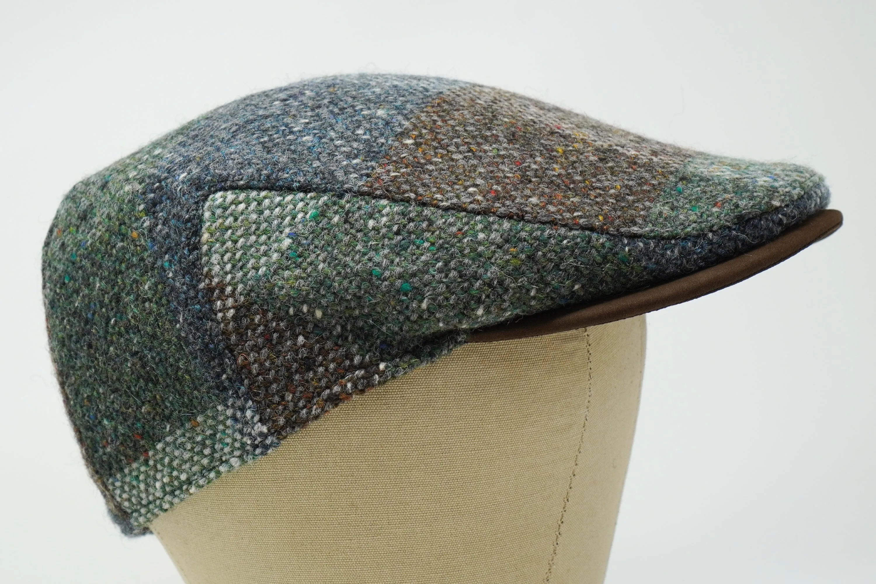 The Sloan Patchwork - Ladies Irish Tweed and Leather Cap