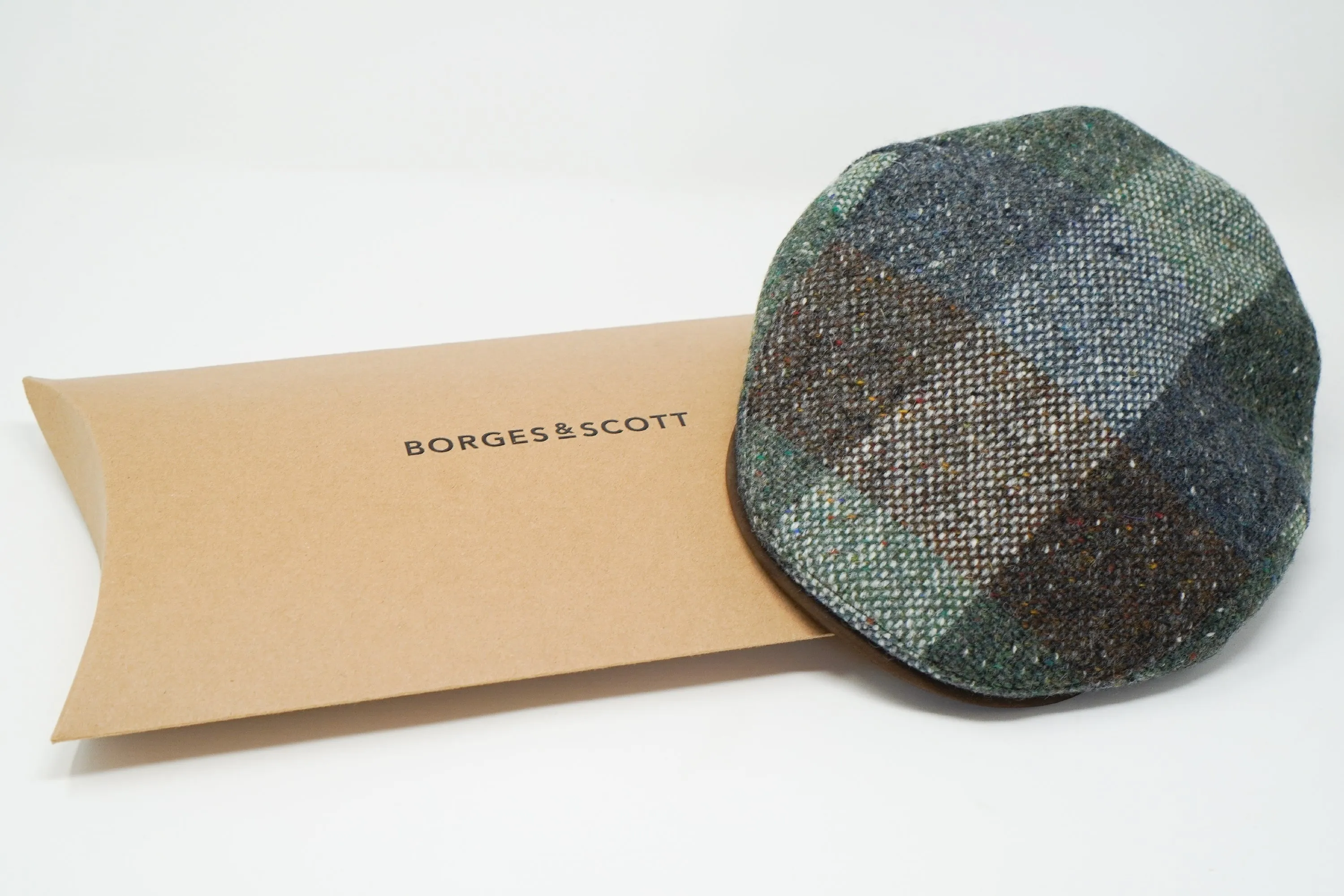 The Sloan Patchwork - Ladies Irish Tweed and Leather Cap