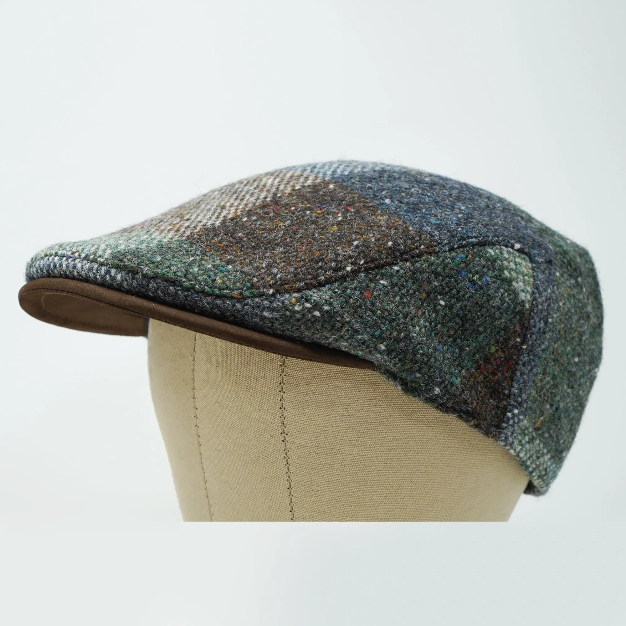 The Sloan Patchwork - Ladies Irish Tweed and Leather Cap