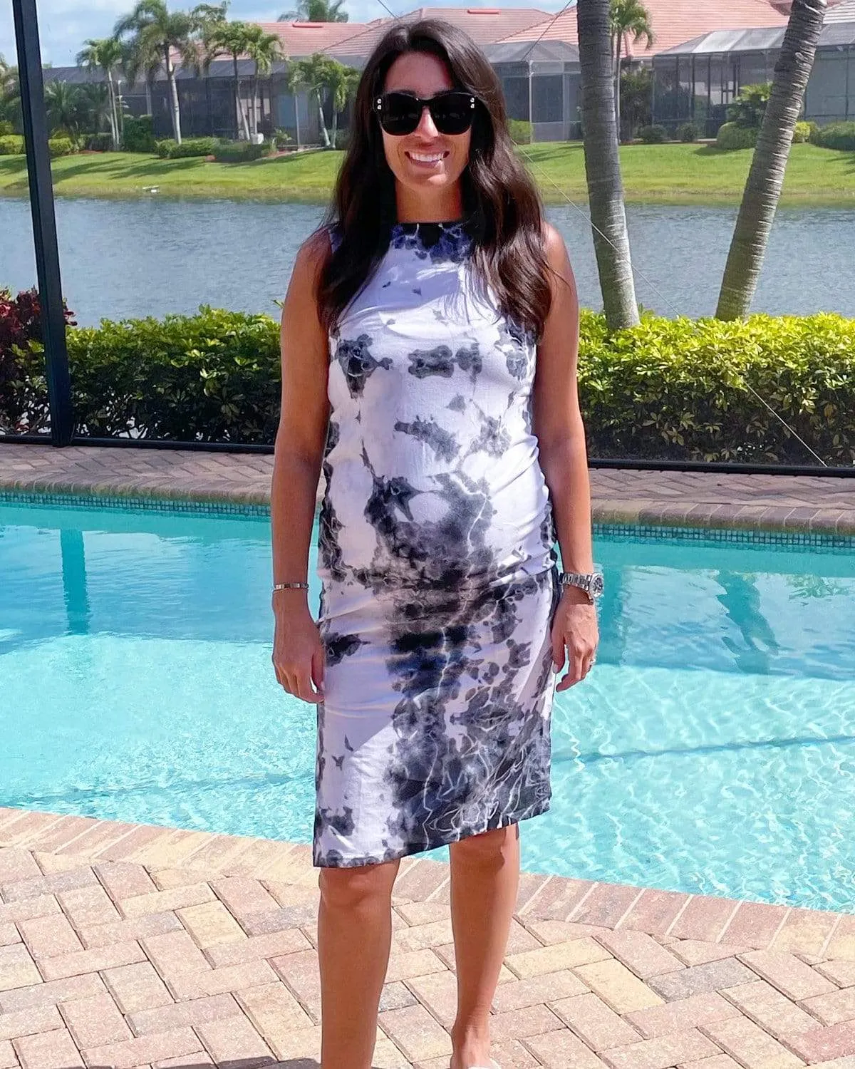 Tie Dye Maternity Tank Dress - Limited Edition