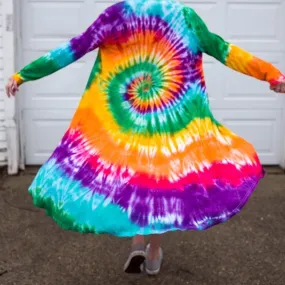 Tie Dye Women's Maxi Cardigan