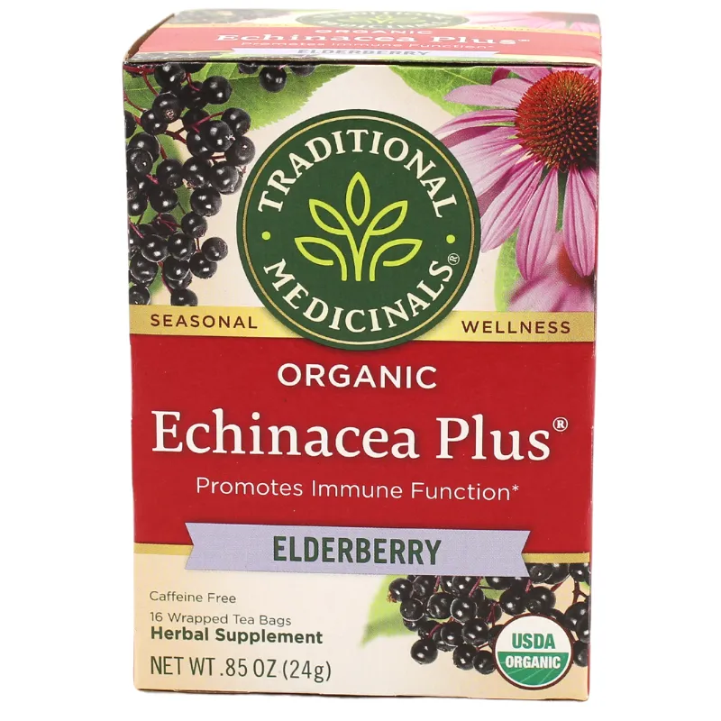 Traditional Medicinals Organic Echinacea Plus Elderberry Tea 16ct