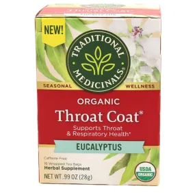 Traditional Medicinals Organic Throat Coat Eucalyptus Tea 16ct