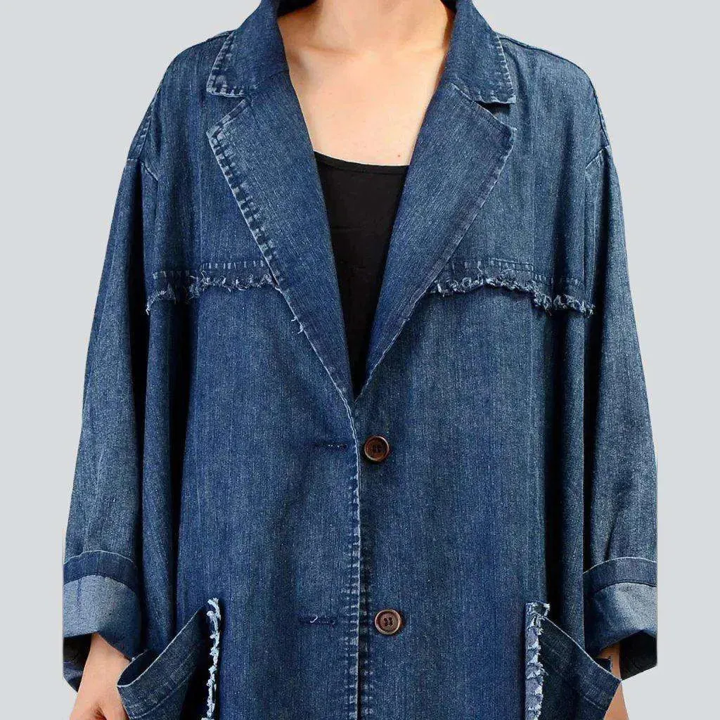 Urban style vintage denim coat