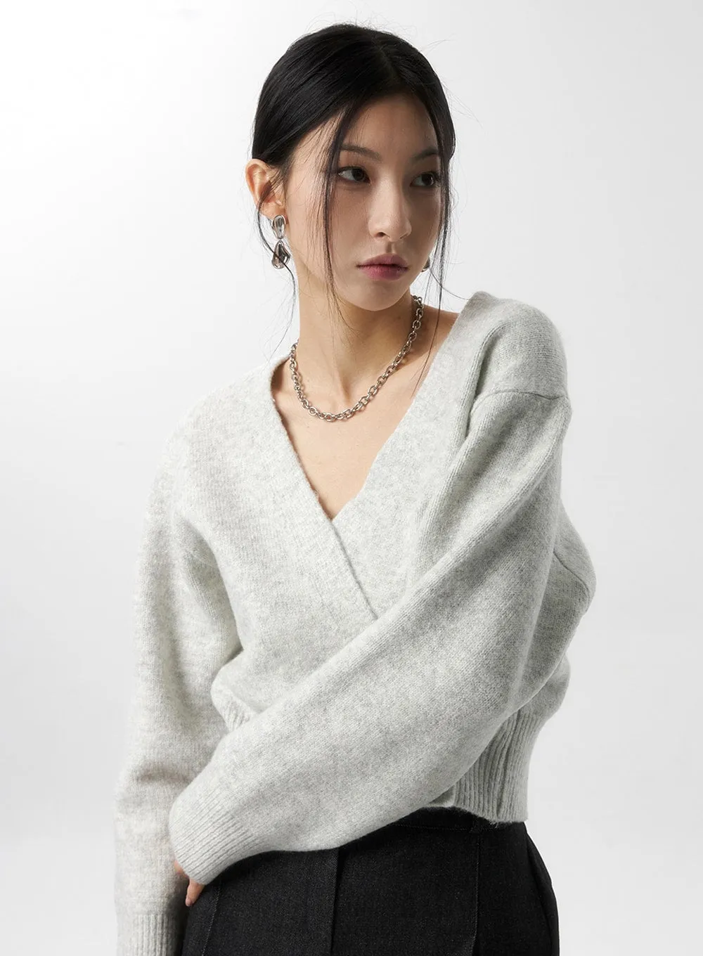 V-Neck Wrap Cardigan IS315