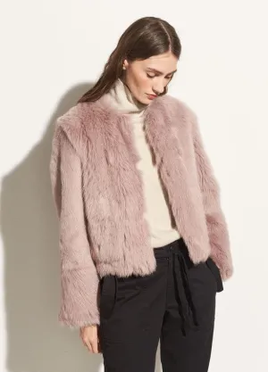 Vince - Cropped Shearling Jacket Mauve