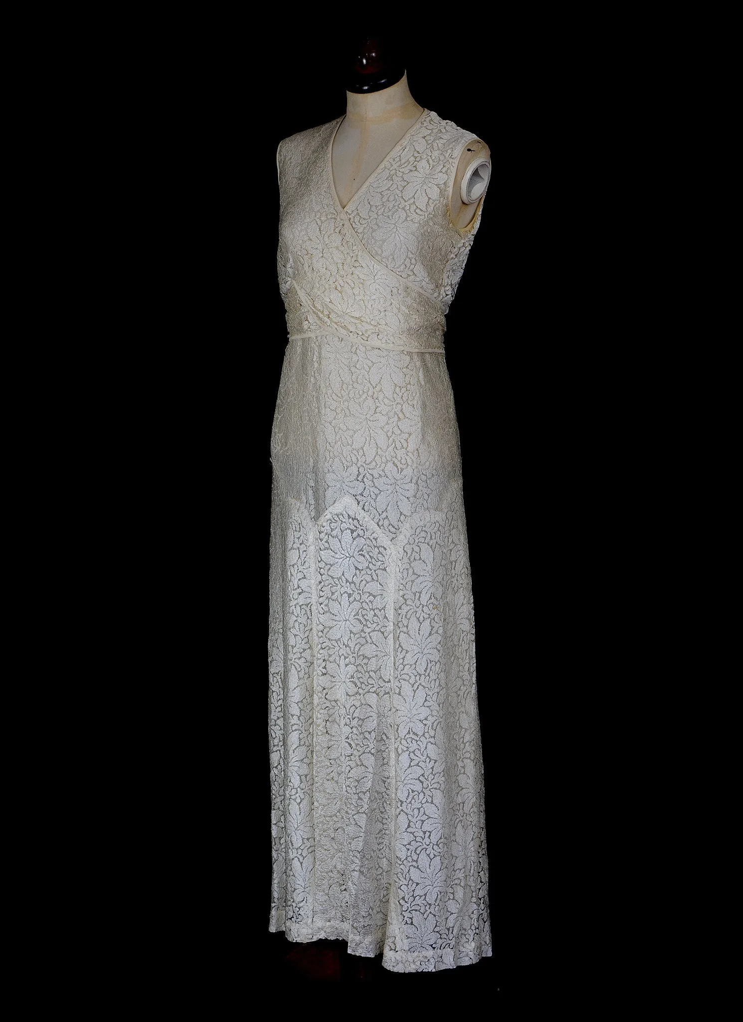 Vintage 1930s Lace Wedding Dress and Jacket