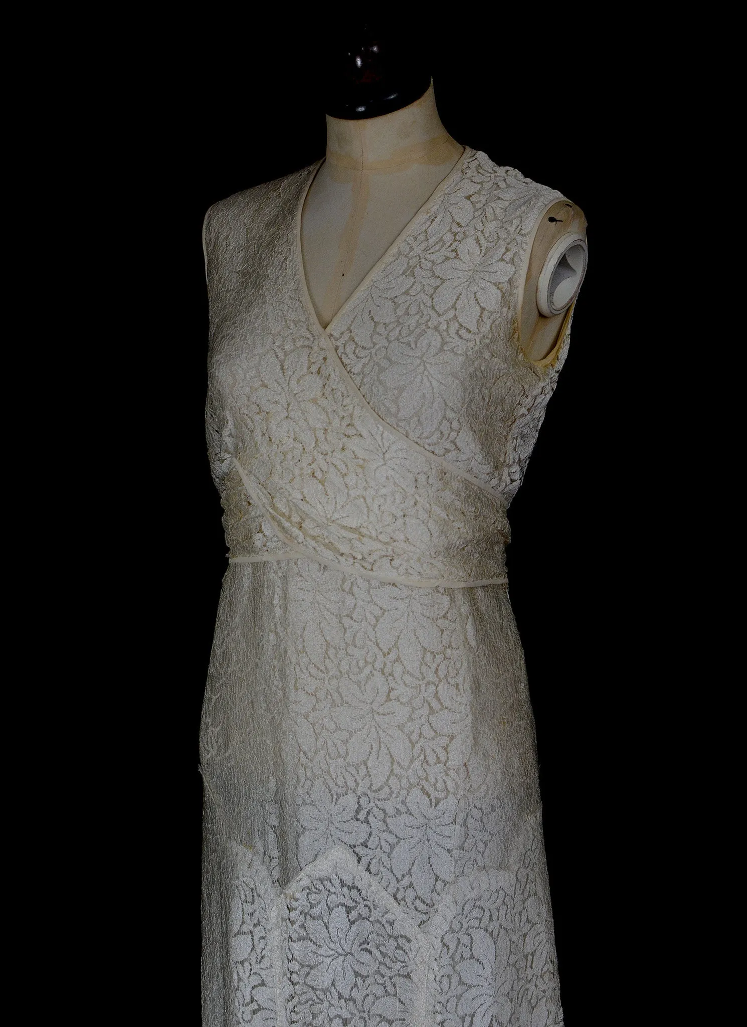 Vintage 1930s Lace Wedding Dress and Jacket