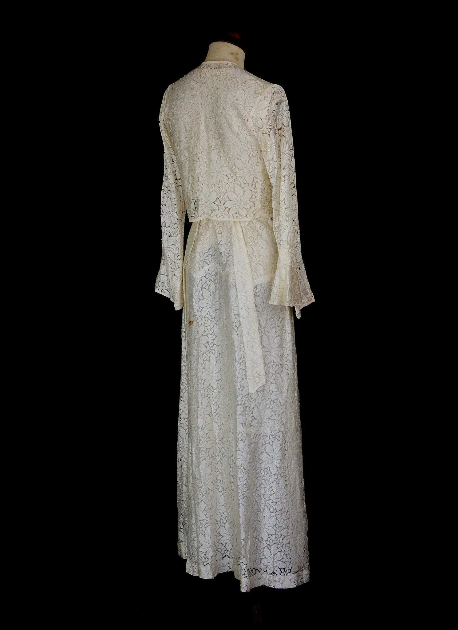 Vintage 1930s Lace Wedding Dress and Jacket