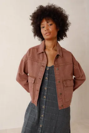 Vintage Twill Bomber Jacket Rose