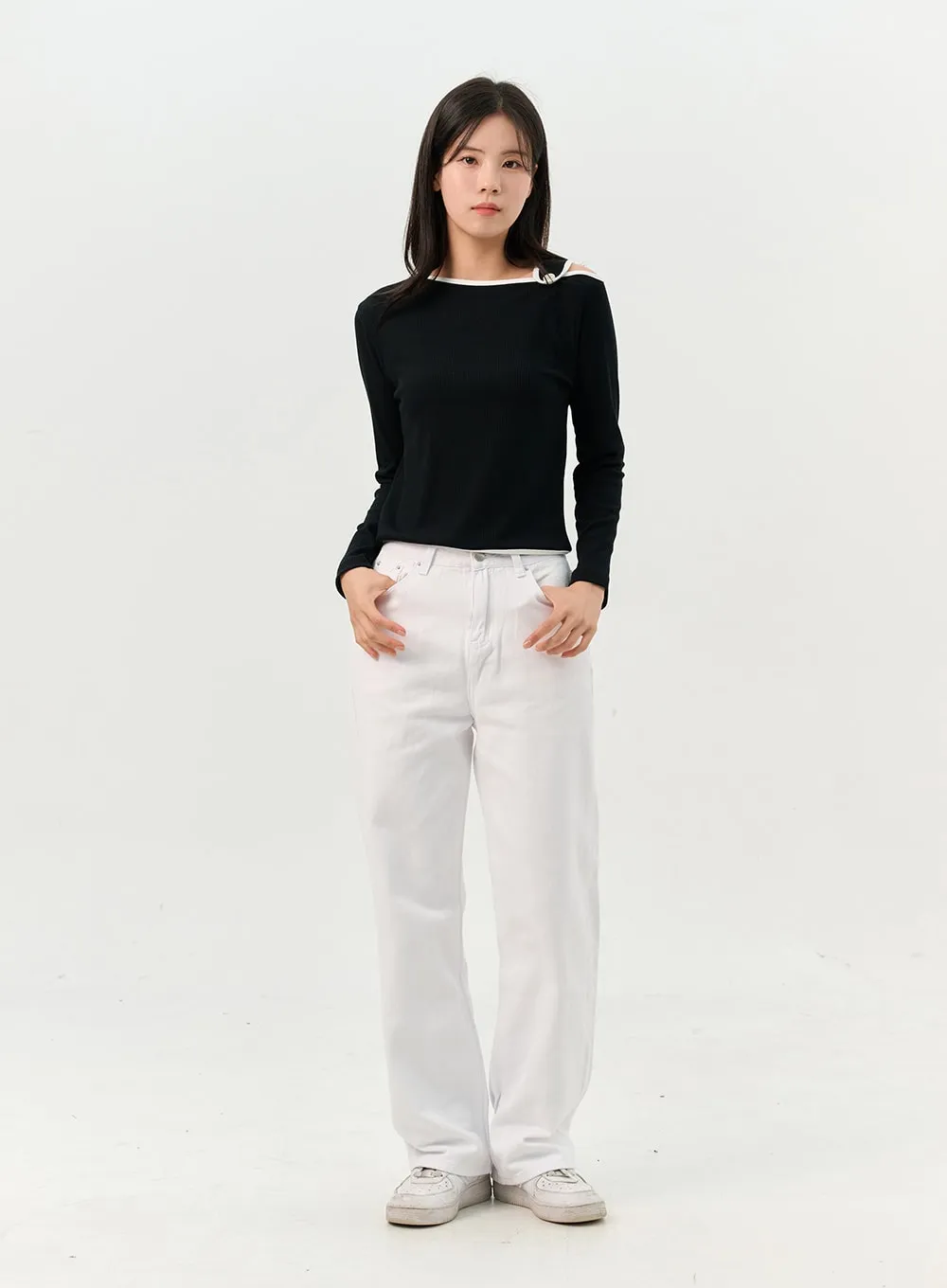 Wide Fit Cotton Trousers OO327