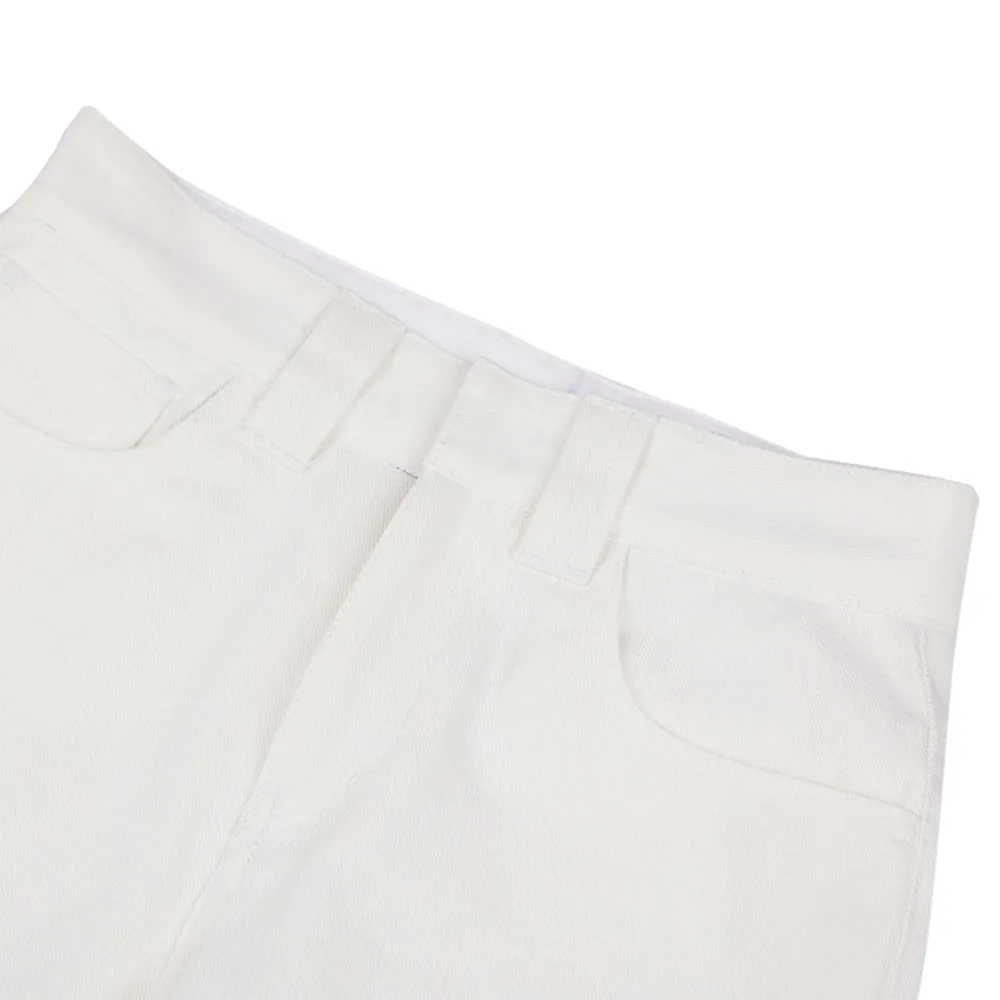 WMNS LOOSEFIT COTTON PANTS WHITE