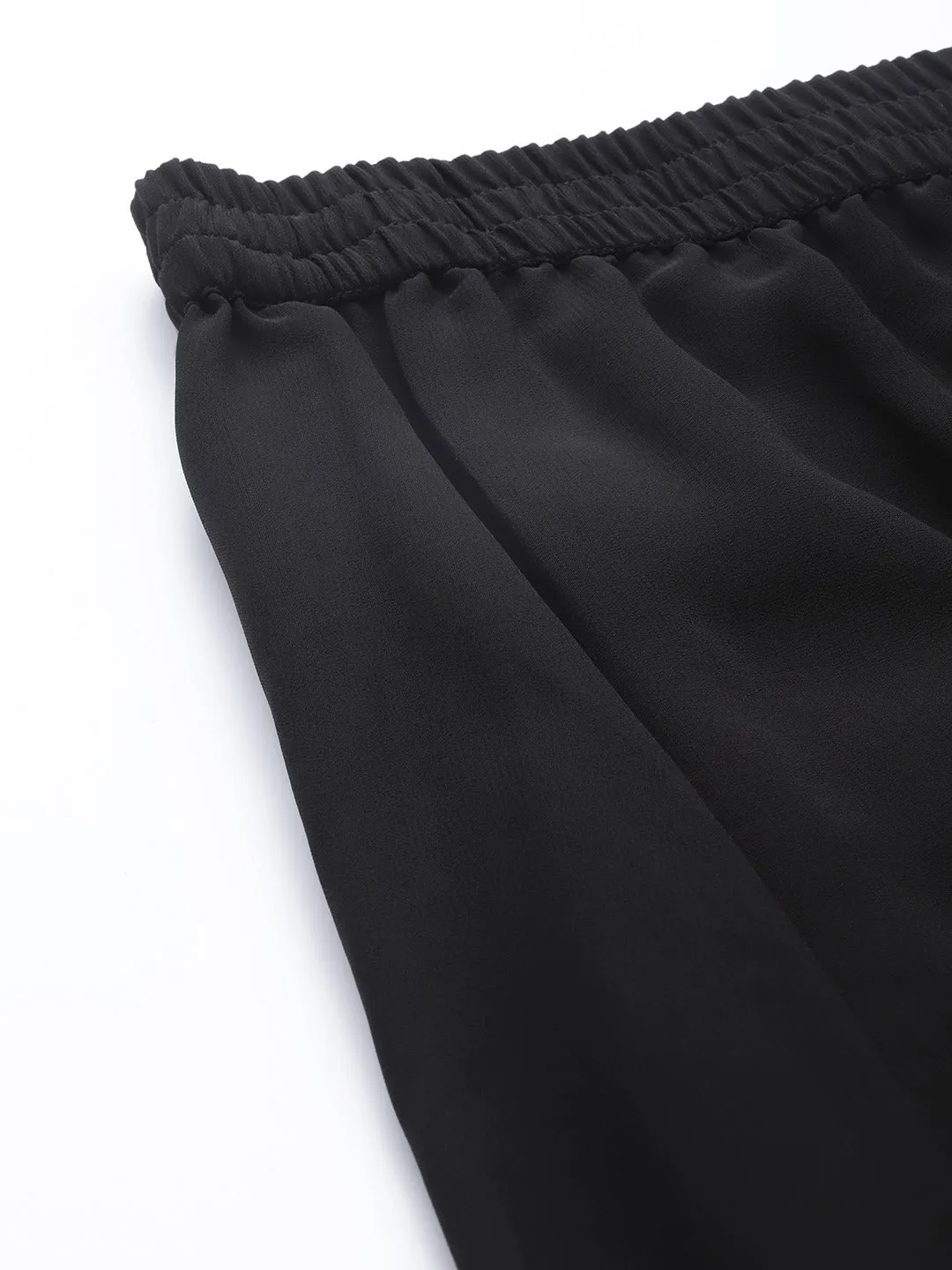 Women Black Flared Sharara Palazzo Pants