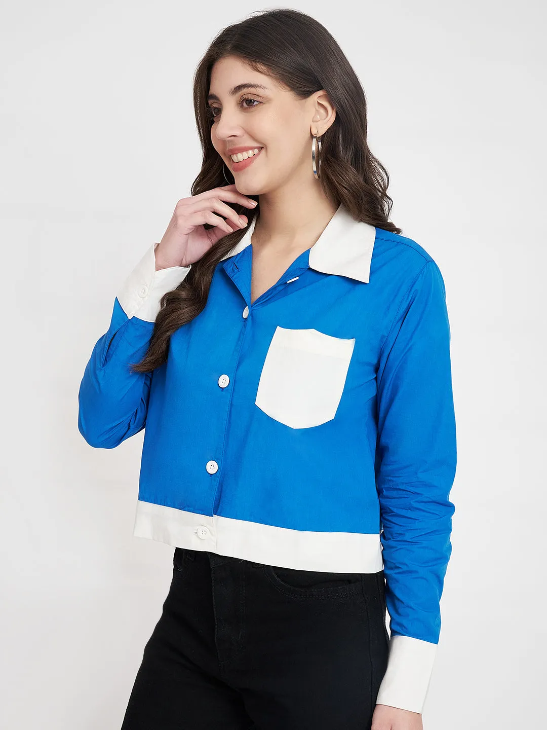 Women Colourblocked Casual Shirt