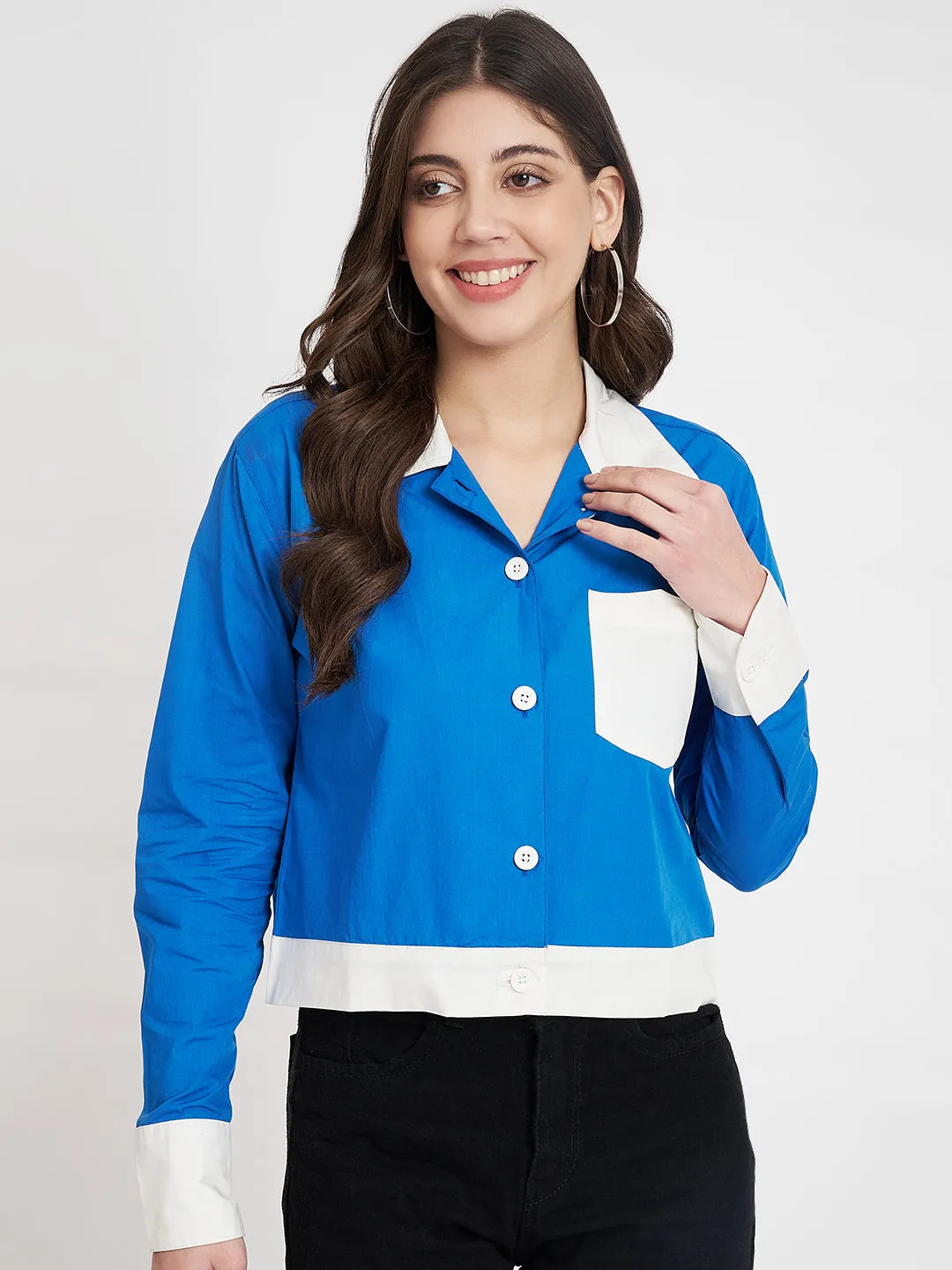 Women Colourblocked Casual Shirt