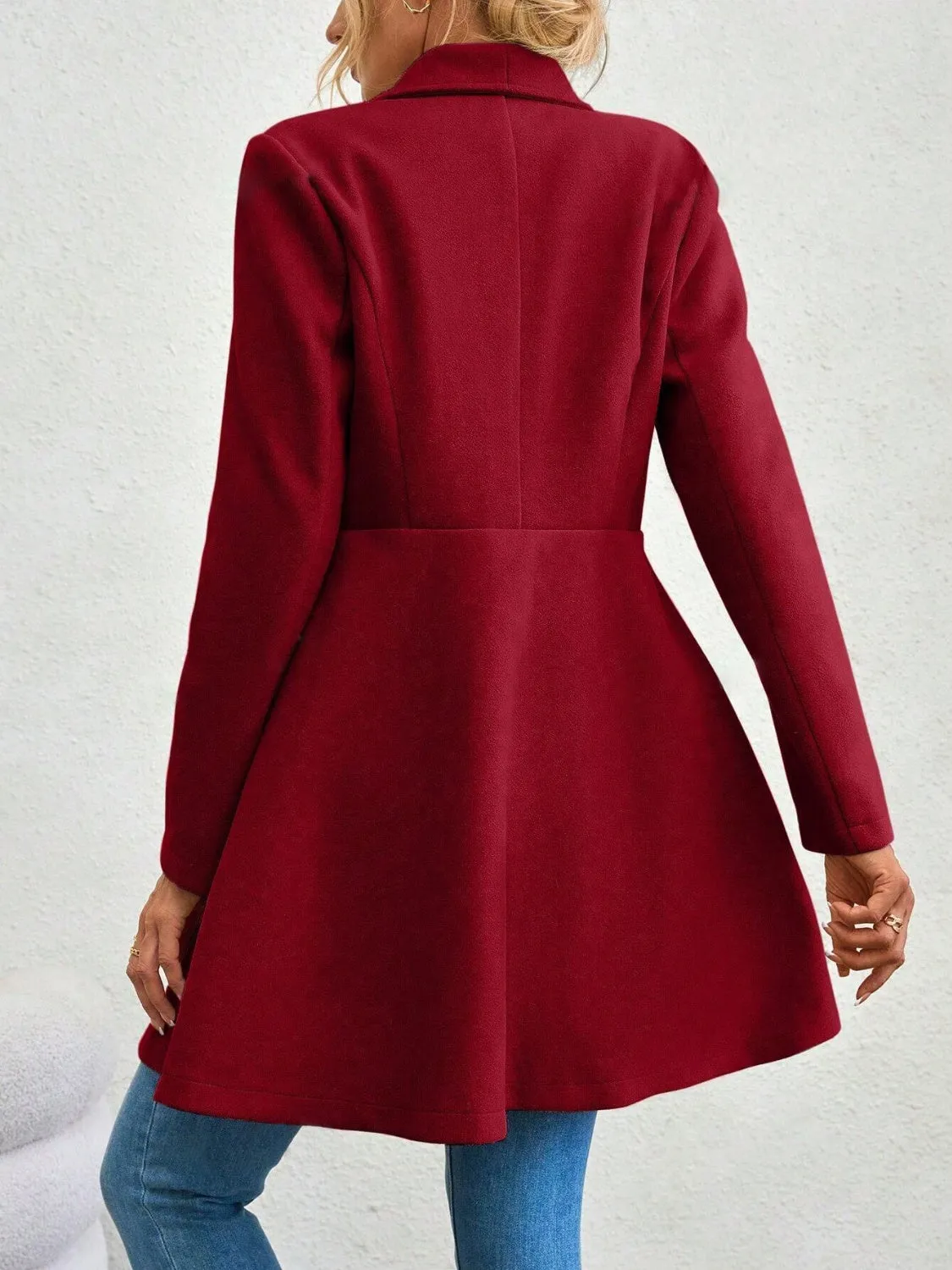 Women's Button Up Long Sleeve Coat