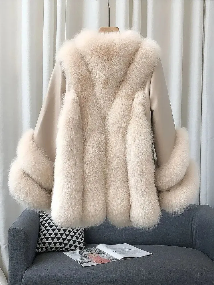 Women's Genuine Fox Fur Coat