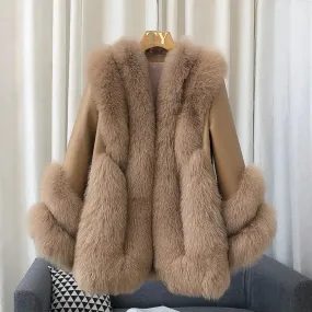 Women's Genuine Fox Fur Coat