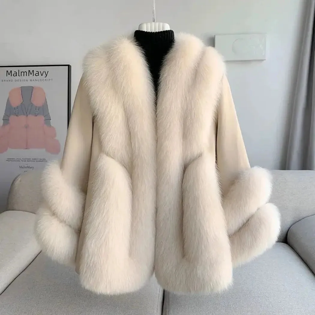 Women's Genuine Fox Fur Coat