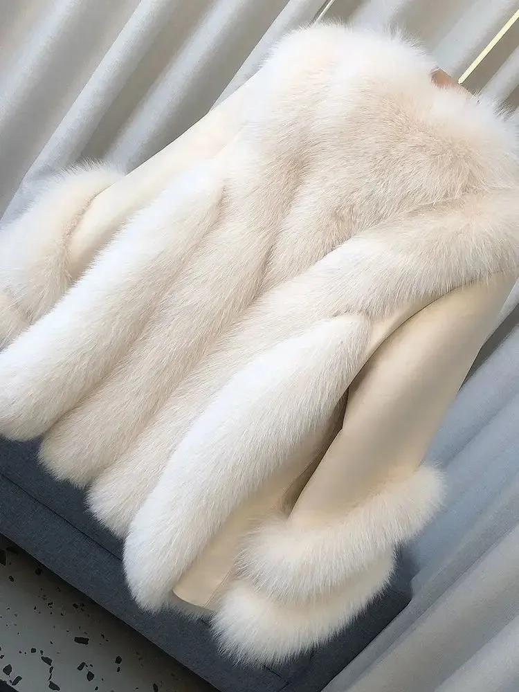 Women's Genuine Fox Fur Coat