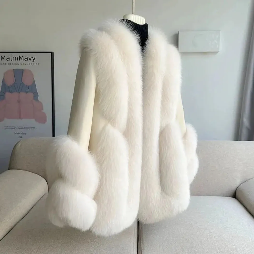 Women's Genuine Fox Fur Coat