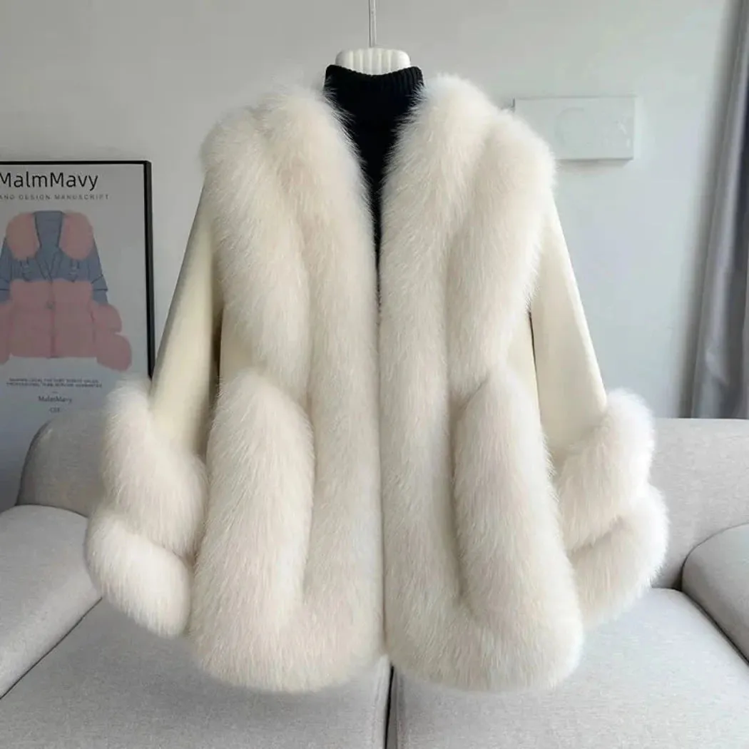 Women's Genuine Fox Fur Coat