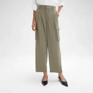 Women's High-Rise Straight Leg Cargo Pants - A New Day Green M