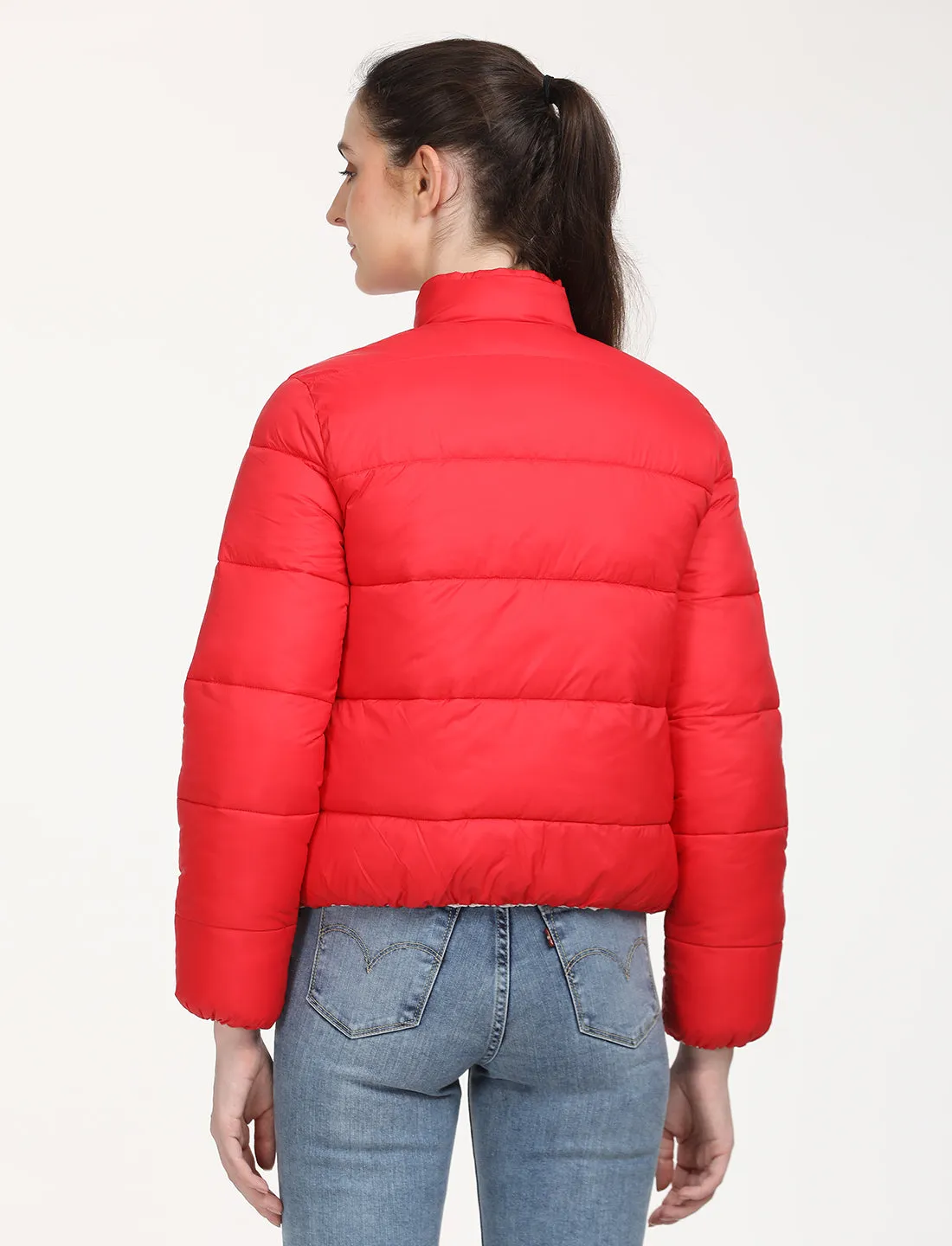 Women's Quilted High Neck Puffer Jacket