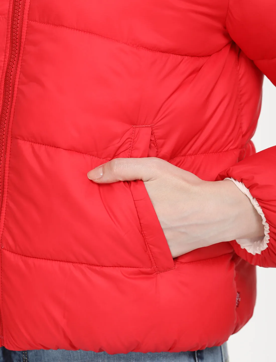 Women's Quilted High Neck Puffer Jacket