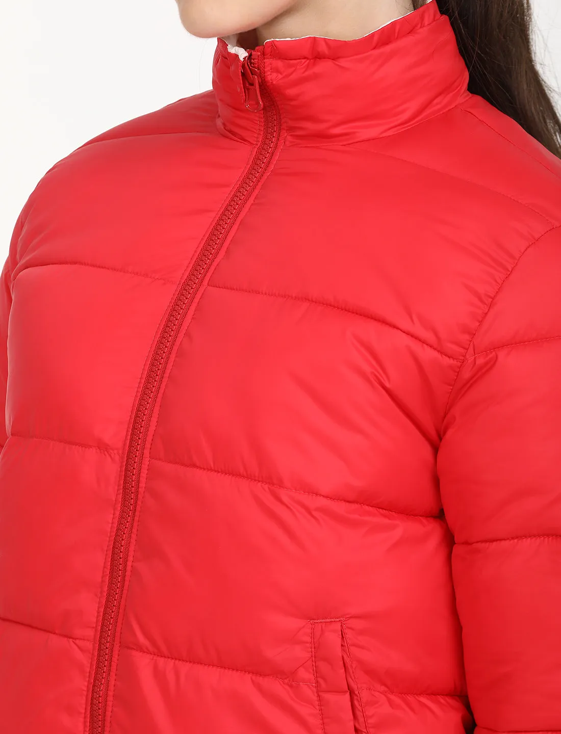 Women's Quilted High Neck Puffer Jacket