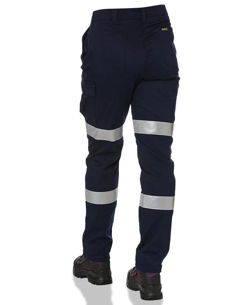 Womens Taped Biomotion Recycled Cargo Work Pants - Navy