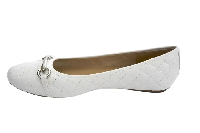 WOMEN'S VANELI STACY BALLET FLAT | WHITE QUILTED NAPPA