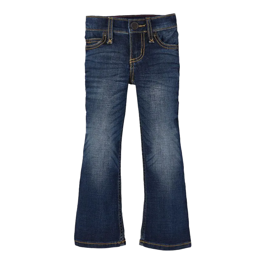 Wrangler Girls Blue Patch Boot Cut Jeans