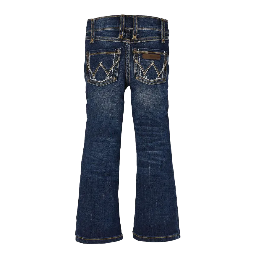 Wrangler Girls Blue Patch Boot Cut Jeans