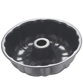 Zollyss Nonstick Bakeware Pumpkin Shape Cake Mold Jelly Pan Round Deep Bundt Baking Mold, 1 Piece - Black