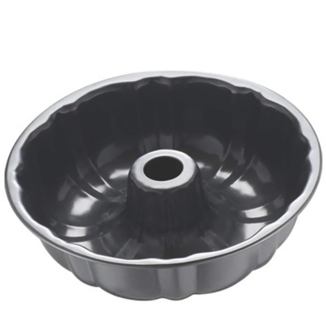 Zollyss Nonstick Bakeware Pumpkin Shape Cake Mold Jelly Pan Round Deep Bundt Baking Mold, 1 Piece - Black