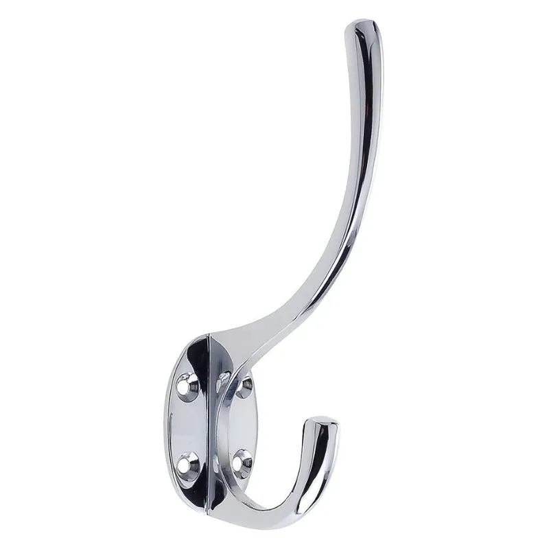 Zoo Hat and Coat Hook 5" Height 2" Projection-Polished Chrome